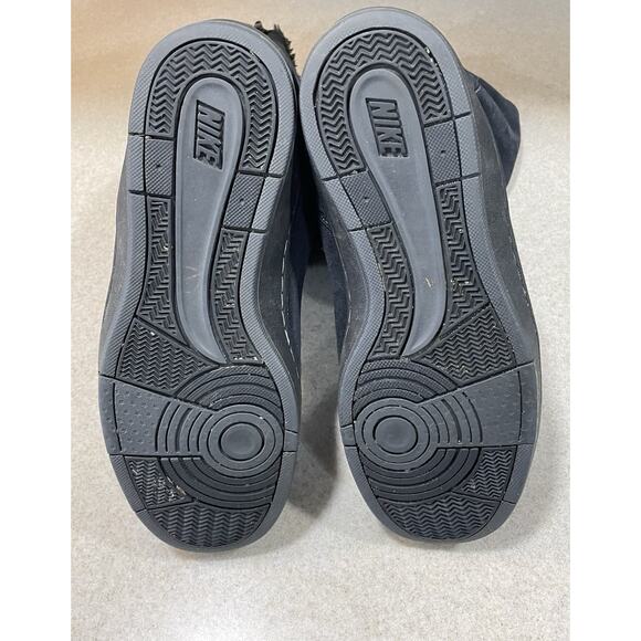 Nike Women's Black Suede Boot/Sneakers Sz 7.5 Back Zipper, Comfy Faux Fur Lining - Picture 7 of 12